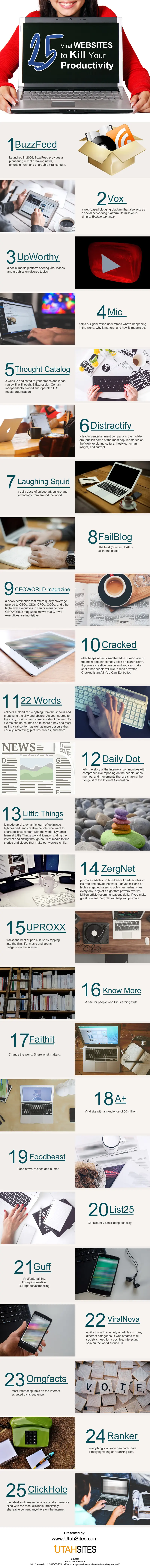 25 Viral Websites to Kill Your Productivity [infographic]