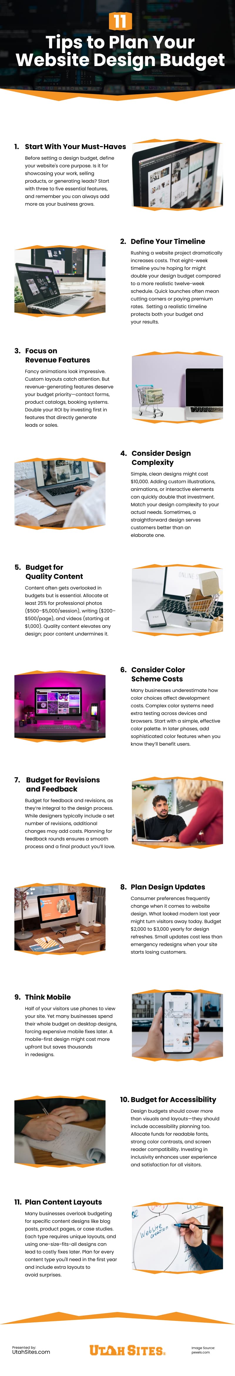 11 Tips to Plan Your Website Design Budget Infographic